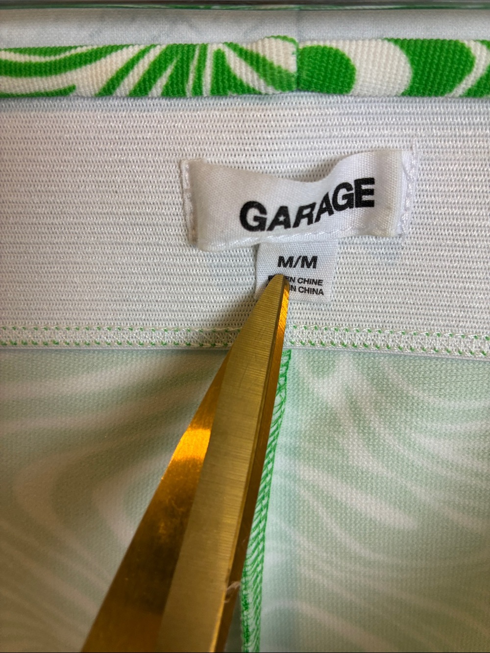 Garage Odessa Green Retro Swirl Flare Pants Size Medium Vintage-inspired 70’s - Picture 10 of 15